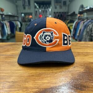 Vintage 90’s NFL Chicago Bears Split Logo Embroidered SnapBack Hat
